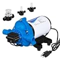 DC HOUSE 110 Volt RV Water Pressure Diaphragm Pump 4GPM 50PSI 33-Series 110V AC Camper On Demand Water Transfer Pump Electric with Power Plug for Bathroom Kitchen Food Truck Sprinkler Irrigation