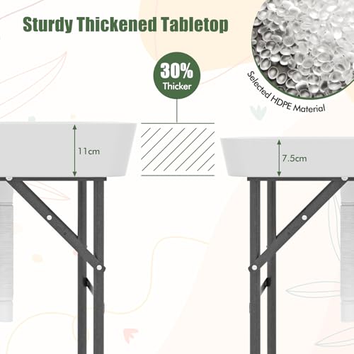 Table de refroidissement portable extérieure avec double évier de camping 1,5m