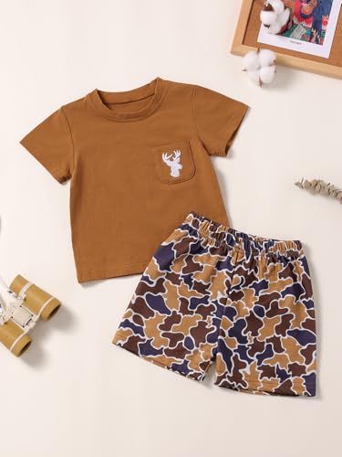 Toddler Boy Clothes Baby Summer Outfit Short Sleeve T-Shirt Tops Camouflage Shorts 2Pcs Clothing Set2