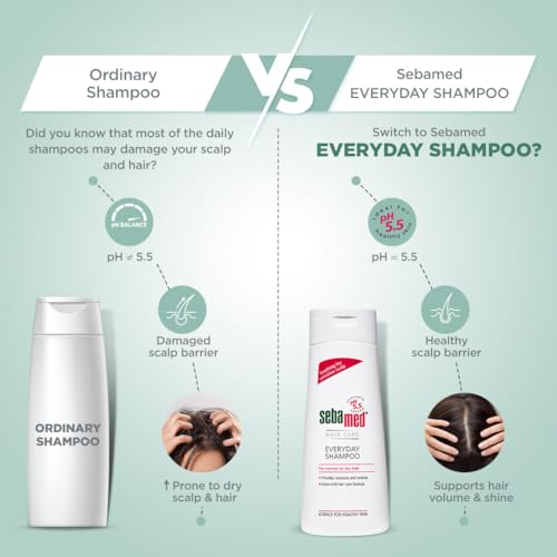Sebamed Everyday Shampoo |pH 5.5|Soothing for sensitive scalp| Normal to Dry scalp | Dermatologically & clinically tested | 200ml - Image 4