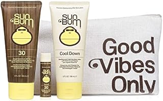 Sun Bum Premium Day Tripper, Travel-Sized Sun Care Pack with Moisturizing Sunscreen Lotion, Sunscreen Lip Balm and Hydrating Cool Down Lotion, Reef Friendly Broad Spectrum UVA/UVB Protection, Basic