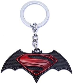 Asteriated DC Comics Batman V Superman Symbol Metal Pendant Keychain keyring (Style2)