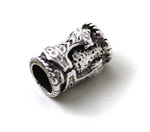 LynnAround 925 Sterling Silver Norse Thors Hammer Beard Beads Rings, Dreadlock Nordic Viking Pirate Hair, Pagan Jewelry3