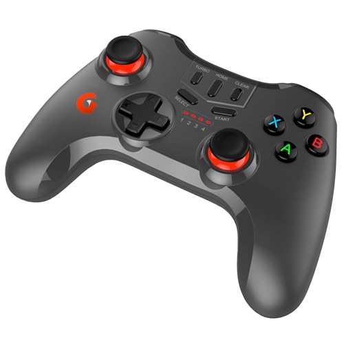 Geonav Controle Bluetooth Illusion Light Joystick/Gamepad - Compatível com Notebook, Smartphones,Tablets, Android, IOS, Smart TV, PS4,PS3,Nintendo Switch, G3GPW01BK, Cinza