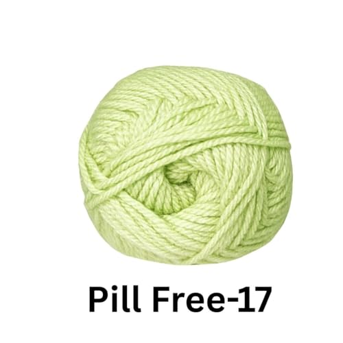 Image of VCR Sage Green Yarn, Pill-Free Soft Knitting Yarn, 100 Grams Hank, 263 Meters Length, Low-Pill Acrylic Yarn, Soft Crosia Threads, Pack of 1, Suitable for Beanies, Caps and Gloves