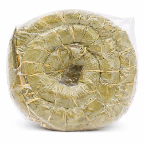 Bobolo Traditional African Cassava Stick Wrapped in Leaves, Authentic Fermented Cassava Bread, Ready to Cook International Grocery Staple, Cameroon Bobolo Baton, Gluten Free Root Food - 3 sticks