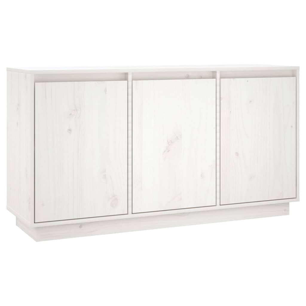 Salon Credenza Bianco 111x34x60 cm Legno massello di pino