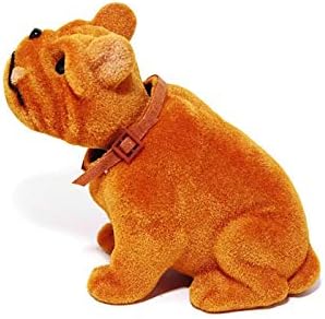 Grumpy Bobblehead Bull Dog with Car Dashboard Adhesive