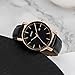 BUREI Men's Fashion Minimalist Wrist Watch Waterproof Watches Simple Ultra Thin Watches Analog Quartz Date with Brown Black Leather Strap(Rose Gold Black)
