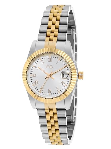 Image of French Connection Stainless Steel Spring-Summer 2023 Analog Silver Dial Women's Watch-Fcn00085F, Band Gold