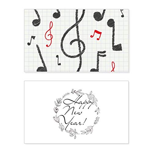 Tarjeta de felicitación de año nuevo premium y colorida con texto artístico