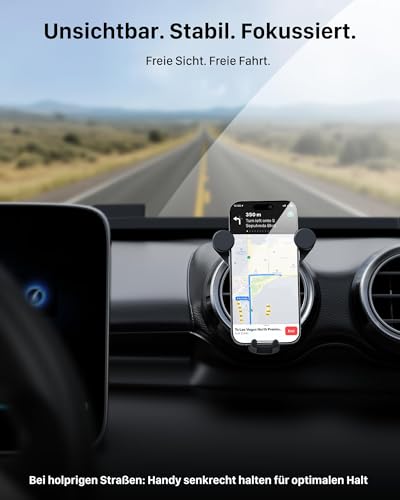 YOSH Handyhalterung Auto für Mercedes A/B/C/V-Klasse, Mercedes Handyhalterung für Runde Lüftung, Upgrade ABS+PC & Aluminium Material KFZ Handy Halterung, Schnelle Montage für iPhone Samsung Pixel