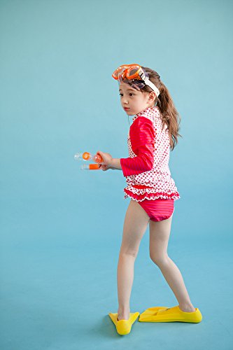 Image of VAENAIT BABY Girls Rash Guard Swimsuit UPF 50+ Long Sleeve Toddler Bathing Suit Ribbon Stawberry Floral Fruit for 2~8Years