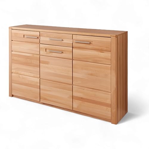 Nature ONE Schuhschrank in Kernbuche Teil-massiv FSC-Zertifiziert - Schuhregal mit viel Stauraum für Ihre Schuhe - 160 x 100 x 40 cm (B/H/T)