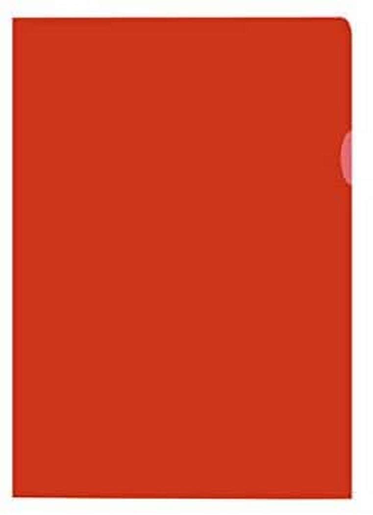 Kangaro Document Sleeve A4 Polypropylene 120 Micron Transparent Grained Red Pack of 10