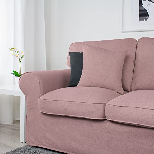 Dagra Bezug für EKTORP 3er-Sofa (ohne Schlaffunktion) (Powder pink A21) – Bild 3