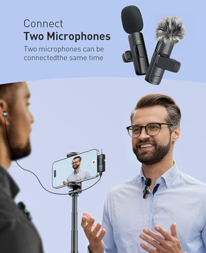 Image of MENERESAS 3-in-1 Mini Microphone for iPhone: Wireless Lavalier Microphone with 80ft Range & 15H Battery - Noise Reduction Lapel Mic, Real-Time Monitoring for Video Recording Power Conditioners