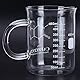 Becherglas, Koffein-Molekül-Becher, 16oz Borosilikatglas Chemiebecher mit Griff und Maß, Ideal für Kaffee Latte Tee