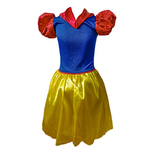 Vestido Fantasia Princesa Infantil Branca de Neve 4 ao 10 (6)
