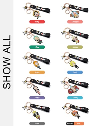 YJacuing Anime One Piece Fish-Man Island Saga Collection Blind Box Charm, Cute Collectible PVC Keychain, B, M