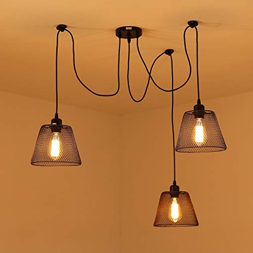 Lustre industriel rétro réglable pour créer une ambiance bistrot dans votre cuisine