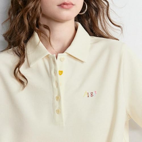 Camiseta de verano para mujer transpirable con botones de corazón 3