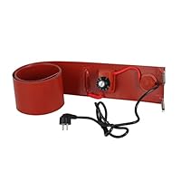 1000 W Silikon-Metall-Ölfassheizung, 200 L Metall-Fassheizung, Praktische Installation, Stabile Heizung mit Thermostat für Ölfass-Pipeline-Wassertank (EU-Stecker 220 V)