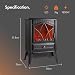 VonHaus Electric Stove Heater 1800W - Indoor Log/Wood Burner/Burning Effect, Free Standing Fire, Portable Fireplace, LED Flame, 2 Heat Settings, Adjustable Thermostat, Black - H52 x W38 x D26cm