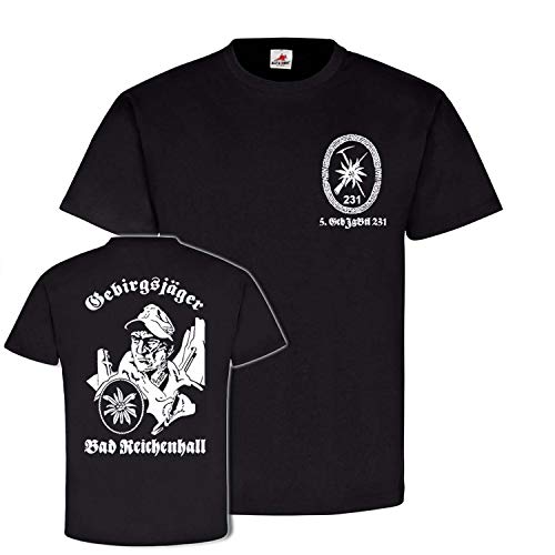T-shirt chasseur de montagne GebJgBtl 231 noir 4XL idéal pour le bivouac