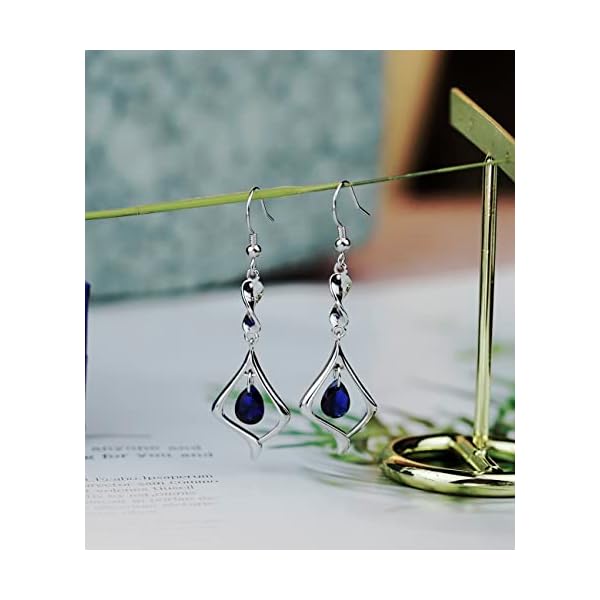 Gemstone Gold Plate 925 Sterling Silver Drop Earrings for women - Image 7