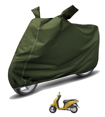 Image of Auto Hub Waterproof Scooty Cover Compatible with Activa i Dustproof, UV Protection Two Wheeler Scooty Activa i Cover - Green