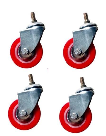 NEO STAR 2.5 Inch Red caster wheel For Trolley, Furniture etc. (Multipurpose Use/Load capacity - 250 kg / (Set of 4))
