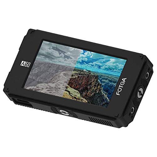 Foto4easy A50TLS 5�C���` �J�����t�B�[���h���j�^�[ �t��HD 1920x1080 �^�b�`�X�N���[�� HDMI 4K 3G SDI ����/�o�́A3D LUT�A�f�W�^����჌�t�J�����r�f�I�J�����p�f���A��NP-F�o�b�e���[�}�E���g