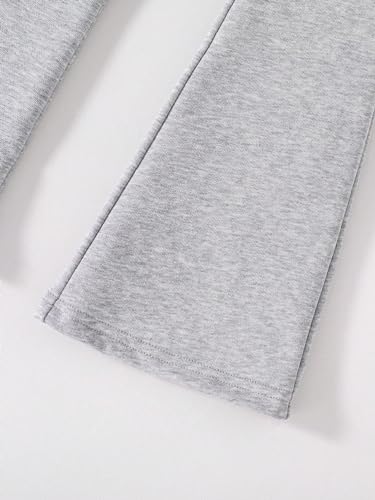 Image of Floerns Toddler Girl's Letter Print Long Sleeve Crewneck Sweatshirt with Pants 2 Piece Set