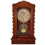 Relógio De Parede Antigo em Madeira Com Pêndulo Decoração Ambiente Retrô