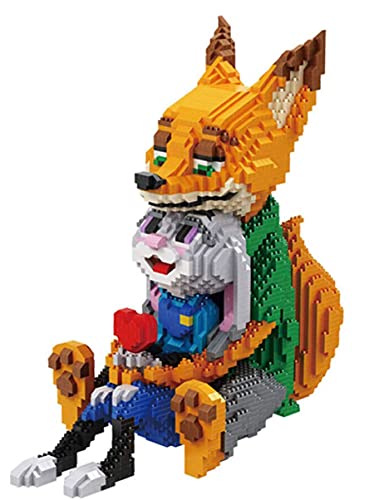 QSSQ Diamant Bausteine ​​Nette Fuchskaninchen Modell Action Figuren Micro Bausteine ​​DIY Montiert Pädagogische Spielzeug Geschenke (4600 Stücke) Cover