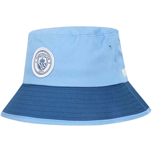 PUMA Manchester City Bucket Hat - Flashy Design, Show Your Support for The Treble Winners, Stylish and Sun Protection