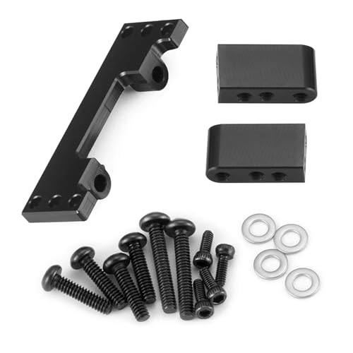 Image of RC Crawlers Models For FMS For FCX24 Wagon Smasher V2 K5 1/24 RC Car Truck Upgrade Parts Aluminum Alloy Adjustable Servo Fixed Mount Accessory(Black)