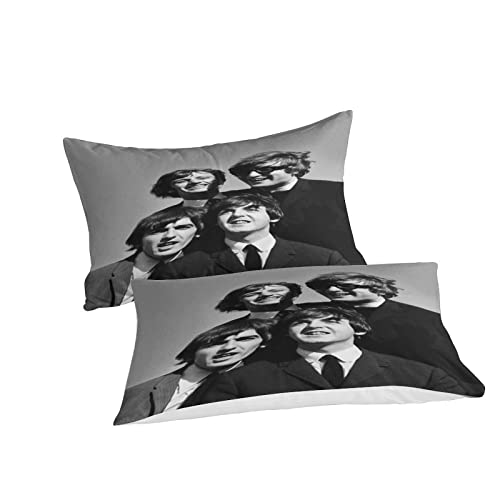 The Beatles Ensemble De Housse De Couette 3D Rock ‘n’ Roll Imprimé Motif Literie Groupe de Rock Ensemble De Housse De… - Les Beatles, Paul McCartney, John Lennon, RIngo Starr, George Harrison The Beatles Ensemble De Housse De Couette 3D Rock 'n' Roll Imprimé Motif Literie Groupe de Rock Ensemble De Housse De… – Image 3