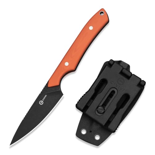 CIVIVI Hunting Fixed Blade Knife with Sheath, 2.93" 14C28N Blade C25084-1