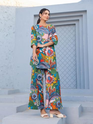 Image of Trendy Queen Co Ord Set | Casual Wear Pant Top Set | Fancy Co-Ord Set | Full Pair Set | Coord Sets for Women | Top Pant Set (SD817)