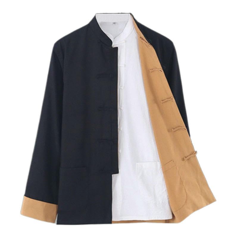 Vêtement zen style chinois femme en coton lin réversible contre le stress et l'inconfort - 5