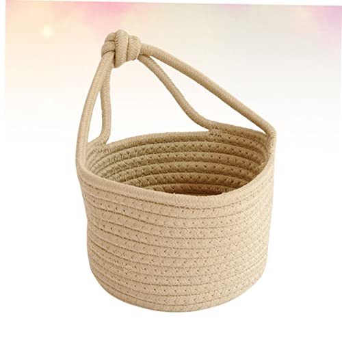 Holibanna Cesta De Armazenamento De Algodão Cestas De Armazenamento De Vime Tecido Organizador De Ce