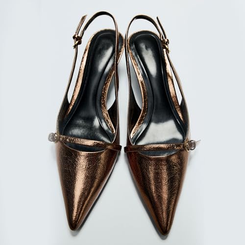Kitten Heels for Women Elegant Slingback Strappy Pointed Fashion Breathable and Comfortable Footwear Perfect for Weddings Sumps Shoes3