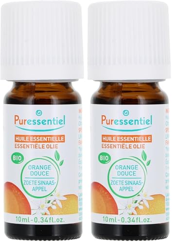 Puressentiel - Huile Essentielle Orange Douce - Bio - 100% pure et naturelle - HEBBD - 10 ml (Lot de 2)