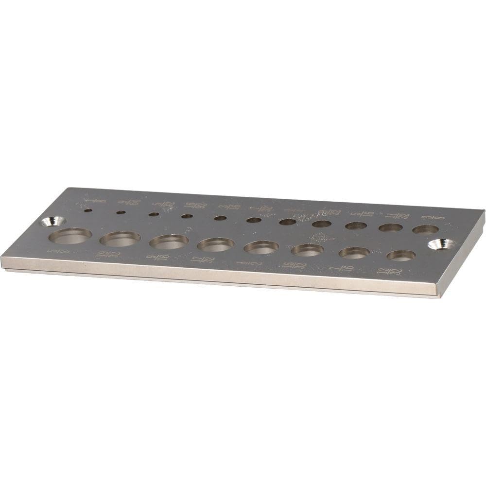 Steel Dowel Plate, Wood Dowel Rod Maker, Imperial 19 Holes Wood Sticks Maker, Tool Accessaries for All Softwoods&Hardwoods, Woodworking, Silver