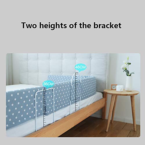 Valla para cuna anticaída y barrera protectora de cama infantil plegable de 1,8m 8