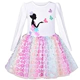 Robe de soirée au design unique avec broderie papillon de rêve. Cette jolie robe a une jupe en tulle arc-en-ciel avec un papillon dimensionnel. Parfait pour les vacances de Noël et la robe de soirée. La taille suivante signifie des tranches d'âge pour les filles, elles ne sont données qu'à titre indicatif. Pour un ajustement plus précis, nous vous recommandons de vérifier les mesures détaillées avant l'achat.
