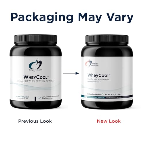 Image of Designs for Health WheyCool - Grass Fed Whey Protein Powder Supplement with 22g Protein, May Support Athletes, Muscles + Energy - Non-GMO + Gluten-Free, Unflavored + Unsweetened (30 Servings / 900g)