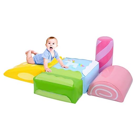 Playtime by Magifire Inflatable Climbing Blocks: Increase Motor Skills with This Dessert Themed 5-Piece Set, Toys, Safe for Kids with BPA-Free Plastic, Gifts for Toddlers 1-3